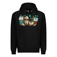 Black bull skull coffee cups Premium Hoodie - OliviaCreatesArt