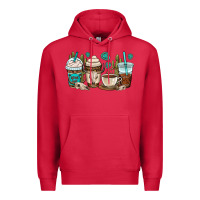 Cardinal bull skull coffee cups Premium Hoodie - OliviaCreatesArt