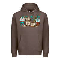 Coffee bull skull coffee cups Premium Hoodie - OliviaCreatesArt