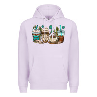 Lilac bull skull coffee cups Premium Hoodie - OliviaCreatesArt