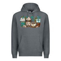 Rock bull skull coffee cups Premium Hoodie - OliviaCreatesArt