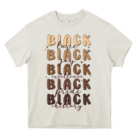 Cream black history Heavy Core Tee - MaliasSmallBusiness