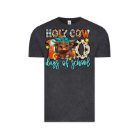 Vintage Black holy cow 100 days of school Vintage Tee - Artiststas