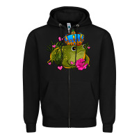Black valentines day frog prince olivia Zipper Hoodie - OliviaCreatesArt
