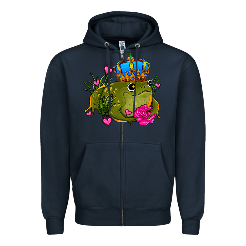 Valentines Day Frog Prince Olivia Zipper Hoodie by OliviaCreatesArt | Teevron