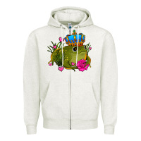 Oatmeal Heather valentines day frog prince olivia Zipper Hoodie - OliviaCreatesArt