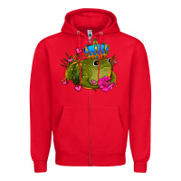 Red valentines day frog prince olivia Zipper Hoodie - OliviaCreatesArt