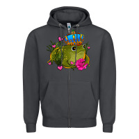 Smoke valentines day frog prince olivia Zipper Hoodie - OliviaCreatesArt