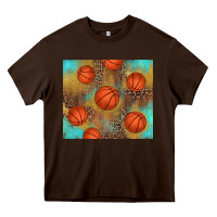 Chocolate Brown western basketball Heavy Core Tee - AdoDesignShop