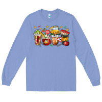 Colony Blue school bus coffee cups Long Sleeve Tee - NancyCooperArtShop