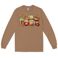 Toasted Coconut school bus coffee cups Long Sleeve Tee - NancyCooperArtShop