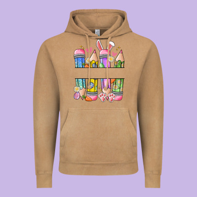 Easter Teacher Pencils Vintage Hoodie Designed By Artiststas