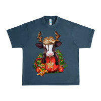 Midnight Navy christmas baby cow hot cocoa Urban Heavy Tee - Jasminsmagicworld