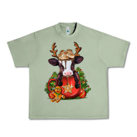 Oil Green christmas baby cow hot cocoa Urban Heavy Tee - Jasminsmagicworld