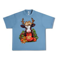 Pebble Blue christmas baby cow hot cocoa Urban Heavy Tee - Jasminsmagicworld