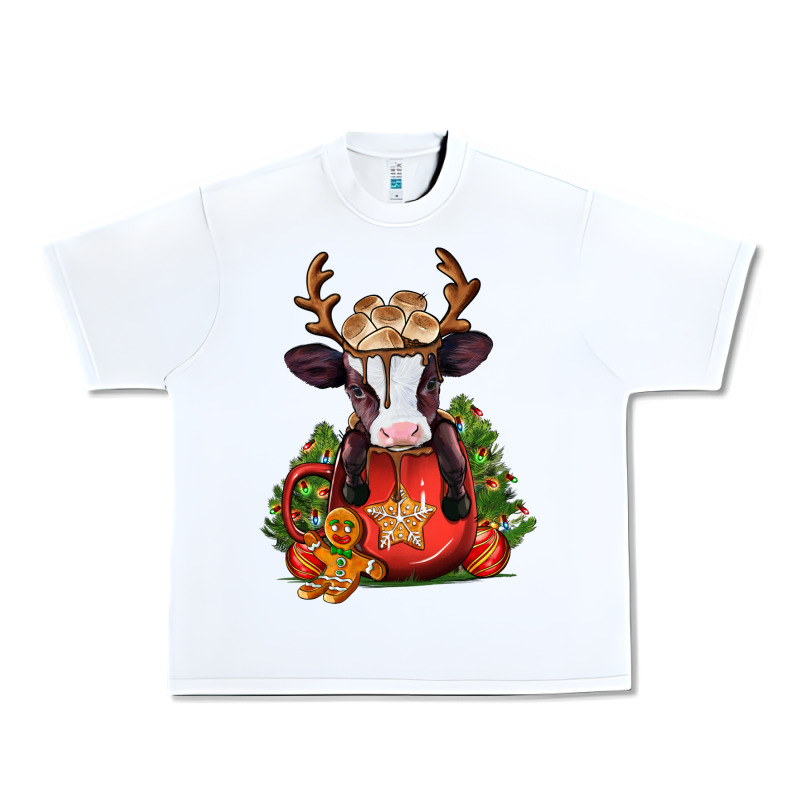 Christmas Baby Cow Hot Cocoa Urban Heavy Tee by Jasminsmagicworld | Teevron