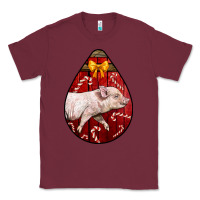 Burgundy christmas pig Classic Tee - LillyAllenDesigns