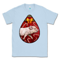 Dusty Blue christmas pig Classic Tee - LillyAllenDesigns