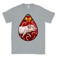 Heather Grey christmas pig Classic Tee - LillyAllenDesigns