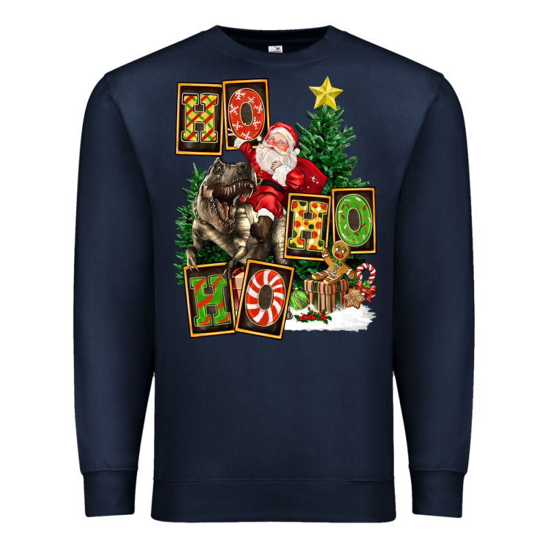 Christmas Trex Ho Ho Ho Santa Premium Sweatshirt by FaDigitalArtStudio | Teevron