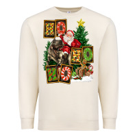 Sandshell Christmas Trex Ho Ho Ho Santa Premium Sweatshirt - FaDigitalArtStudio