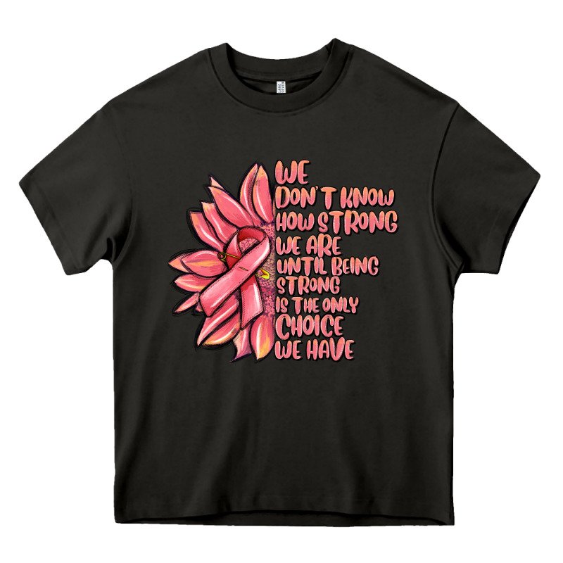 Pink Sunflower And Cancer Ribbon Breast Cancer Heavy Core Tee by MaliasSmallBusiness | Teevron