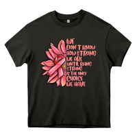 Asphalt pink sunflower and cancer ribbon breast cancer Heavy Core Tee - MaliasSmallBusiness