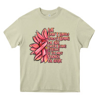 Mossy pink sunflower and cancer ribbon breast cancer Heavy Core Tee - MaliasSmallBusiness