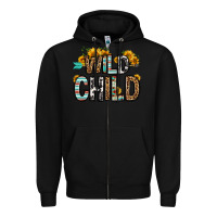 Black wild child Zipper Hoodie - OliviaCreatesArt