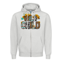 Dove Grey wild child Zipper Hoodie - OliviaCreatesArt