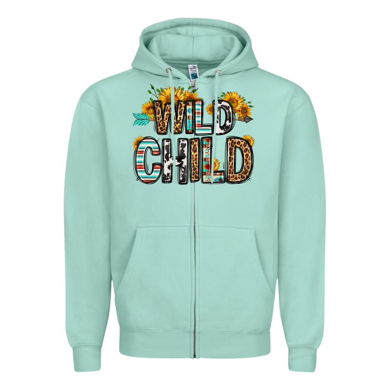 Wild Child Zipper Hoodie by OliviaCreatesArt | Teevron
