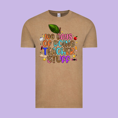 100 Days Of Doing Teacher Stuff Vintage Tee Designed By Artiststas