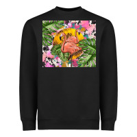 Black flamingo with leopard Heavyweight Sweatshirt - TumblerDesignByShophia