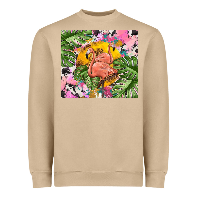 Flamingo With Leopard Heavyweight Sweatshirt by TumblerDesignByShophia | Teevron