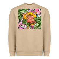 Mushroom flamingo with leopard Heavyweight Sweatshirt - TumblerDesignByShophia