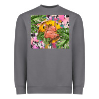 Storm flamingo with leopard Heavyweight Sweatshirt - TumblerDesignByShophia