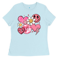 Baby Blue retro valentines day Ladies Tee - MaliasSmallBusiness