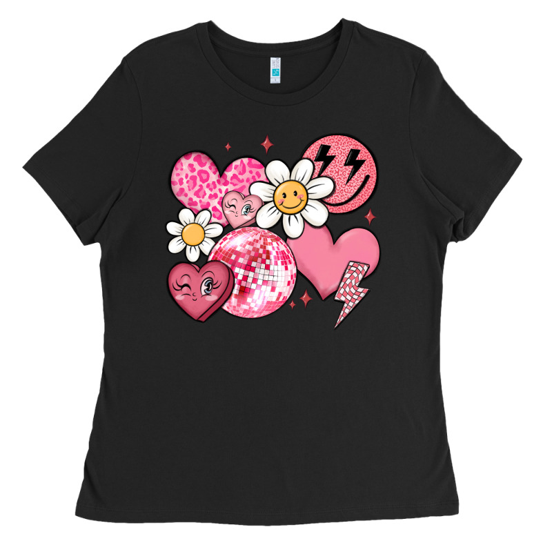 Retro Valentines Day Ladies Tee by MaliasSmallBusiness | Teevron