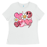 White retro valentines day Ladies Tee - MaliasSmallBusiness