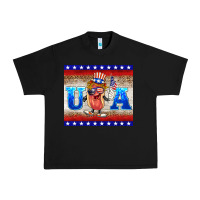 Black usa hot dog Urban Heavy Tee - BarkalooDesign