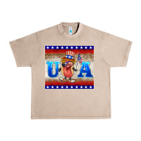 French Oak usa hot dog Urban Heavy Tee - BarkalooDesign