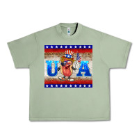 Oil Green usa hot dog Urban Heavy Tee - BarkalooDesign