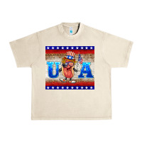 Sandshell usa hot dog Urban Heavy Tee - BarkalooDesign