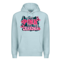 Blue Mist i wear pink for my grandma Premium Hoodie - FaDigitalArtStudio