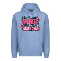 Colony Blue i wear pink for my grandma Premium Hoodie - FaDigitalArtStudio