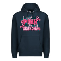 Navy i wear pink for my grandma Premium Hoodie - FaDigitalArtStudio