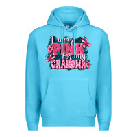 Ocean Blue i wear pink for my grandma Premium Hoodie - FaDigitalArtStudio