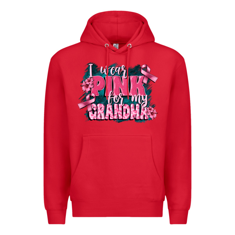 I Wear Pink For My Grandma Premium Hoodie by FaDigitalArtStudio | Teevron