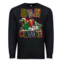 Black Rex The Halls Premium Sweatshirt - FaDigitalArtStudio