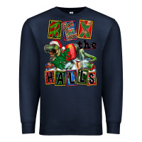Navy Rex The Halls Premium Sweatshirt - FaDigitalArtStudio
